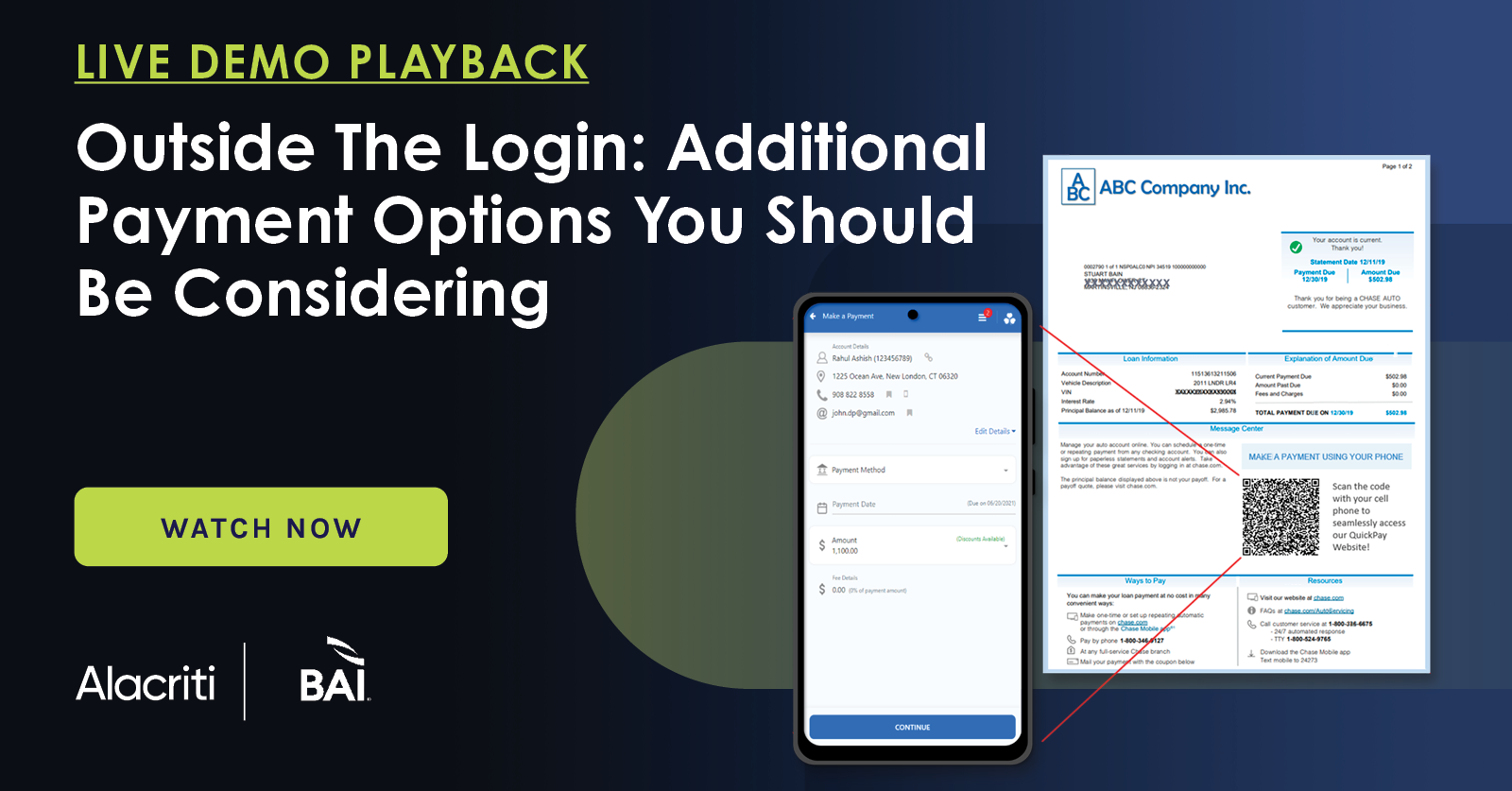 EBPP Demo: Payment Options Outside the Login